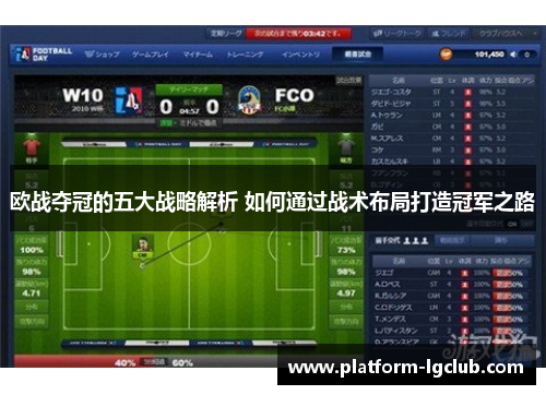 欧战夺冠的五大战略解析 如何通过战术布局打造冠军之路